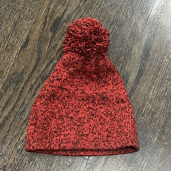 L.L. Bean Accessories - Vintage‎ LL Bean Winter Snow Ski Hat Wool Nylon Red Outerwear Beanie Pom Pom USA